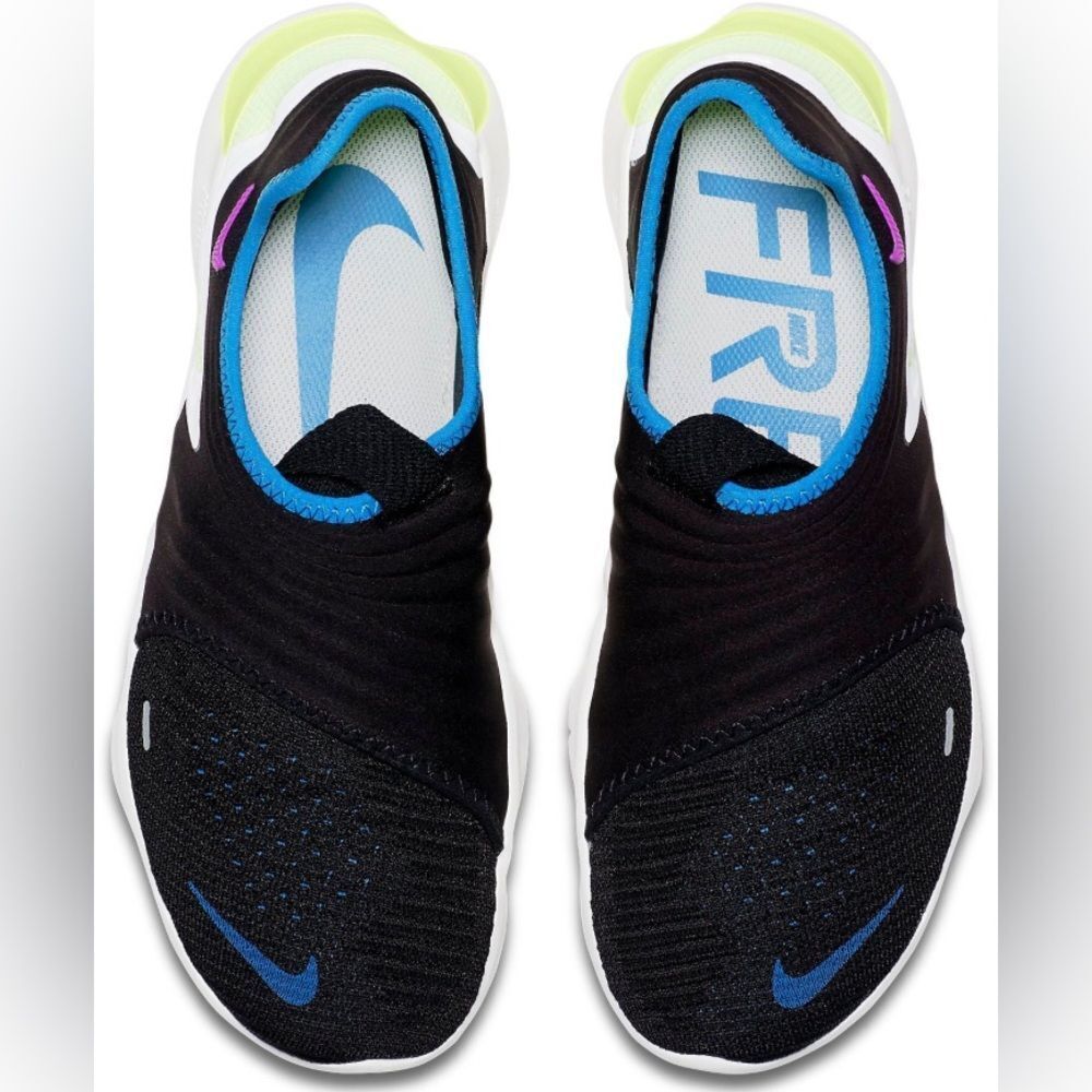 Nike Free RN Flyknit 3.0 Blue and Black Hyper Violet AQ5707-003 Sneakers Sz,11.5